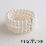 ４連パールブレスレット(8mm) B14-6 | VINGTAINE | 詳細画像1 