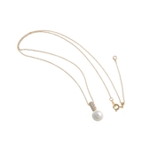 エレガント一粒パールネックレス キュービックジルコニア スライダー式アジャスター | VINGTAINE | 詳細画像2 