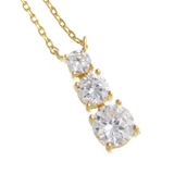 トリロジーネックレス ショートネックレス キュービックジルコニア | VINGTAINE | 詳細画像2