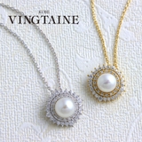 淡水パールラウンドネックレス アジャスター式 スライダーチェーン | VINGTAINE | 詳細画像1 