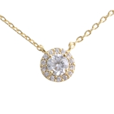 一粒ストーンネックレス ヘイローデザイン スライド式アジャスター | VINGTAINE | 詳細画像2 