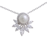 淡水パール×キュービックジルコニアデザインネックレス スライド式アジャスター ス… | VINGTAINE | 詳細画像3 