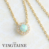 一粒オパールネックレス/キュービックジルコニア C3128 | VINGTAINE | 詳細画像1