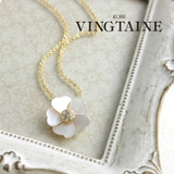 ミニシェルフラワーネックレス（ショート）/ペンダント/お花 C3189 | VINGTAINE | 詳細画像1 