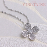 パヴェフラワーネックレス 花 キュービックジルコニア | VINGTAINE | 詳細画像1
