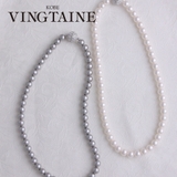 パール×パヴェボールネックレス(8mm) エレガント シンプル | VINGTAINE | 詳細画像1 