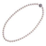 パールホワイト | パール×パヴェボールネックレス(8mm) エレガント シンプル | VINGTAINE