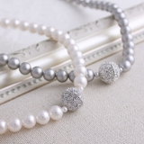 パール×パヴェボールネックレス(8mm) エレガント シンプル | VINGTAINE | 詳細画像7 