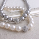 パール×パヴェボールネックレス(12mm) エレガント シンプル | VINGTAINE | 詳細画像7 