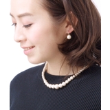 グラデーションコットンパールネックレス ショート エレガント | VINGTAINE | 詳細画像2 