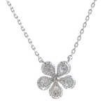 シルバー | ミニフラワーネックレス スライド式アジャスター スライド | VINGTAINE