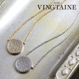 パヴェサークルネックレス キュービックジルコニア スライド式アジャスター | VINGTAINE | 詳細画像1 