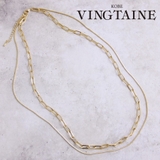 2連チェーンミドルネックレス レディース ネックレス | VINGTAINE | 詳細画像1 