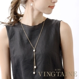 淡水パールY字ロングネックレス バロックパール チェーン | VINGTAINE | 詳細画像1