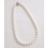 パールホワイト | パヴェボール×パールネックレス 10ｍｍ マグネット式 | VINGTAINE