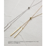 メタルバー&Y字チェーンネックレス ラリアット 大人っぽい | VINGTAINE | 詳細画像5
