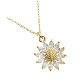 ワンカラー | ビジューフラワーモチーフネックレス アクセサリー レディース | VINGTAINE