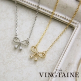 ネックレス リボン キュービックジルコニア | VINGTAINE | 詳細画像1