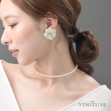 パールワイヤーチョーカー ネックレス 簡単着脱 | VINGTAINE | 詳細画像1 