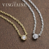 一粒キュービックジルコニアクラシカルネックレス キュービックジルコニアC93 1… | VINGTAINE | 詳細画像1