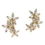 トリプルフラワーイヤリング キュービックジルコニア お花E2 | VINGTAINE | 詳細画像2 