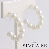パールハーフフープノンホールピアス ピアスみたいなイヤリング シンプル | VINGTAINE | 詳細画像1 