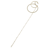 【片耳販売】3連風リング&ロングチェーンイヤーカフ（左耳用） 大ぶり イヤカフ | VINGTAINE | 詳細画像3 