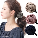 サテンローズバナナクリップ オフィス シンプル | VINGTAINE | 詳細画像1 