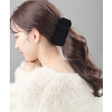 ベルベットスクエアリボンバナナクリップ シンプル ヘアアクセサリー | VINGTAINE | 詳細画像5