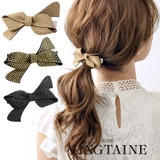 キラキラスタッズリボンバレッタ シンプル オフィス | VINGTAINE | 詳細画像1