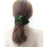 グリーン | リニューアル ベロアクロスリボンバナナクリップ オフィス | VINGTAINE