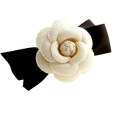 カメリアリボンバレッタ/フラワー/お花/ヘアアクセサリー H-472 | VINGTAINE | 詳細画像2 