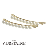 クラシカルパールヘアピン2本セット ヘアアクセサリー シンプル | VINGTAINE | 詳細画像1 