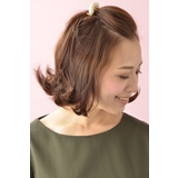 コットンパールバレッタ（M）/シンプル/オフィス/ヘアアクセサリー H-590 | VINGTAINE | 詳細画像6 