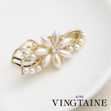 エレガントフラワーミニヘアクリップ パール 花 | VINGTAINE | 詳細画像1
