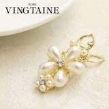 キュートフラワーミニヘアクリップ パール 花 | VINGTAINE | 詳細画像1