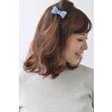 シンプルカラーリボンバレッタ/べっ甲風/アクリル/ヘアアクセサリー H-677 | VINGTAINE | 詳細画像11 