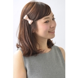 シンプルカラーリボンバレッタ/べっ甲風/アクリル/ヘアアクセサリー H-677 | VINGTAINE | 詳細画像9 