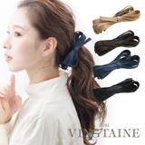 ループリボンバナナクリップ（スエード調） リボン 細リボン | VINGTAINE | 詳細画像1 