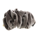 グレージュ | ベロアフリルバナナクリップ シンプル ブラック | VINGTAINE