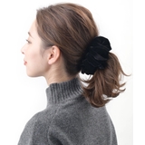 ベロアフリルバナナクリップ シンプル ブラック | VINGTAINE | 詳細画像6