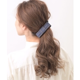 ステッチ入りスクエアデニムリボンバナナクリップ ヘアクリップ ヘアアクセサリー | VINGTAINE | 詳細画像5 