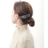 グレー | ベーシックリボンバレッタ クラシカル スクエアリボン | VINGTAINE