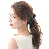 グレー | ベーシックリボンバナナクリップ クラシカル スクエアリボン | VINGTAINE