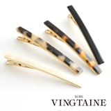 べっ甲風シンプルヘアクリップ くちばしクリップ ダッカールクリップ | VINGTAINE | 詳細画像1