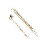 ビジュー×パールヘアピン（2本セット）/シンプル/ヘアアクセサリー H-816 | VINGTAINE | 詳細画像5 