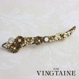 アンティーク調フラワーバレッタ/ヘアクリップ/ヘアアクセサリー H-861 | VINGTAINE | 詳細画像1