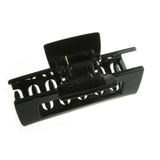 ブラック | べっ甲風スクエア型バンスクリップ シンプル ヘアクリップ | VINGTAINE