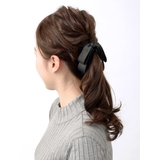 ブラック | トップリボンバナナクリップ ヘアクリップ ヘアアクセサリー | VINGTAINE