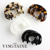 べっ甲風ドーム型バンスクリップ/ヘアクリップ/ヘアアクセサリー H-955 | VINGTAINE | 詳細画像1